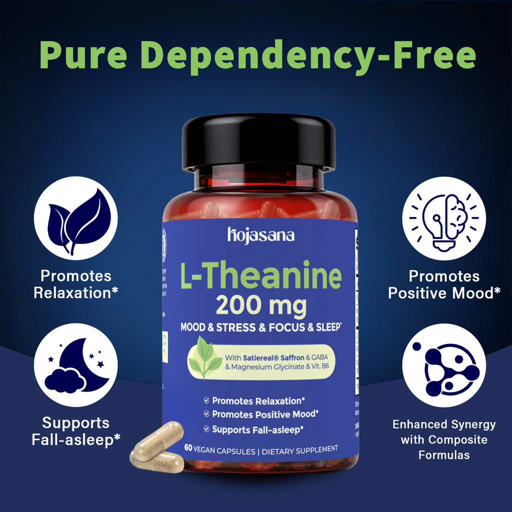 L-Theanine 200mg with Satiereal 60 Vegan Capsules