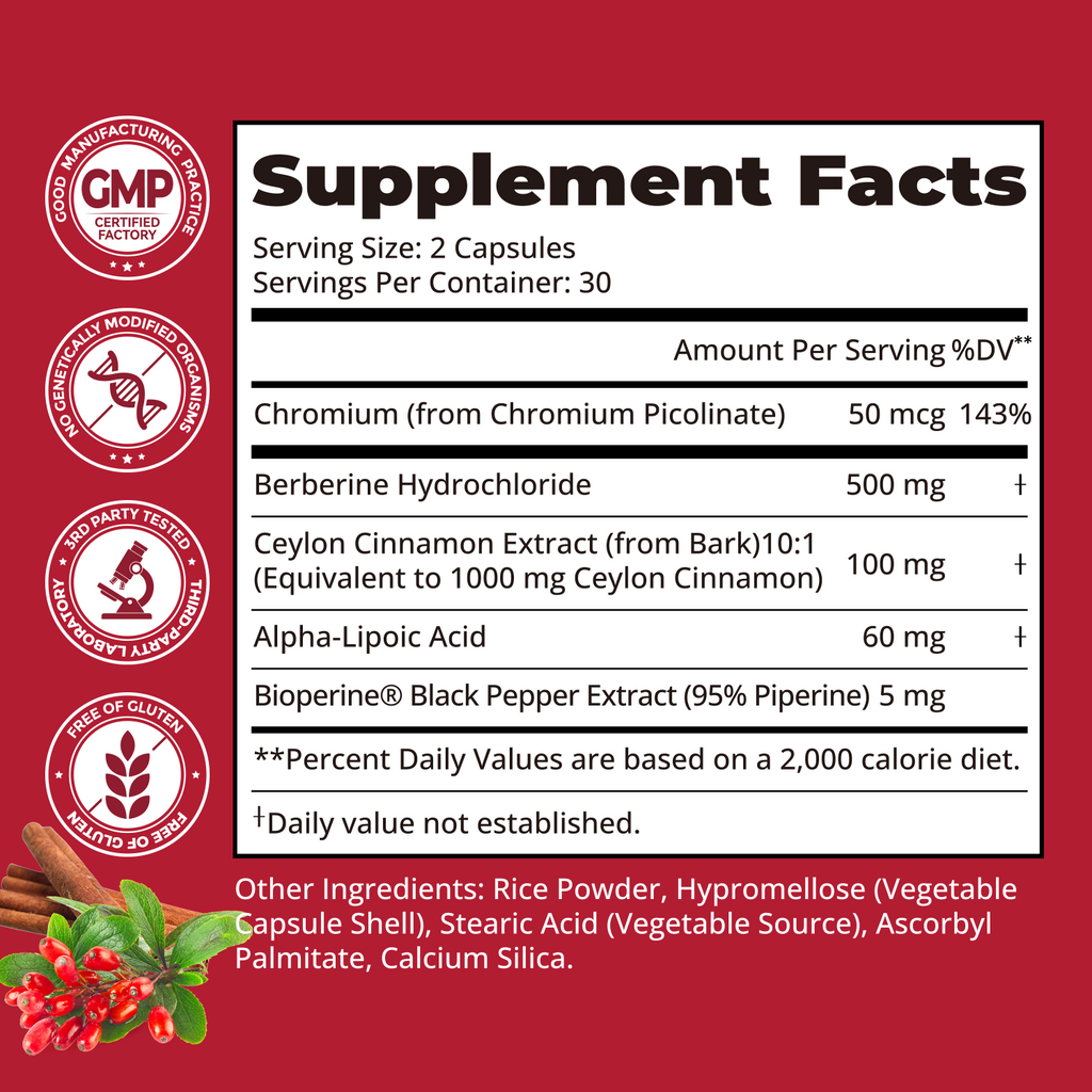 Berberine with Ceylon Cinnamon 5-in-1