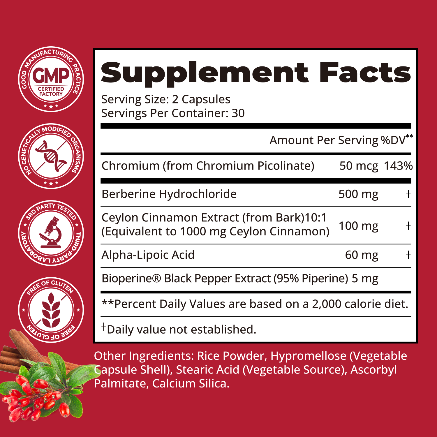 Berberine with Ceylon Cinnamon 5-in-1