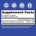 Magnesium Glycinate 200mg (120 Capsules)