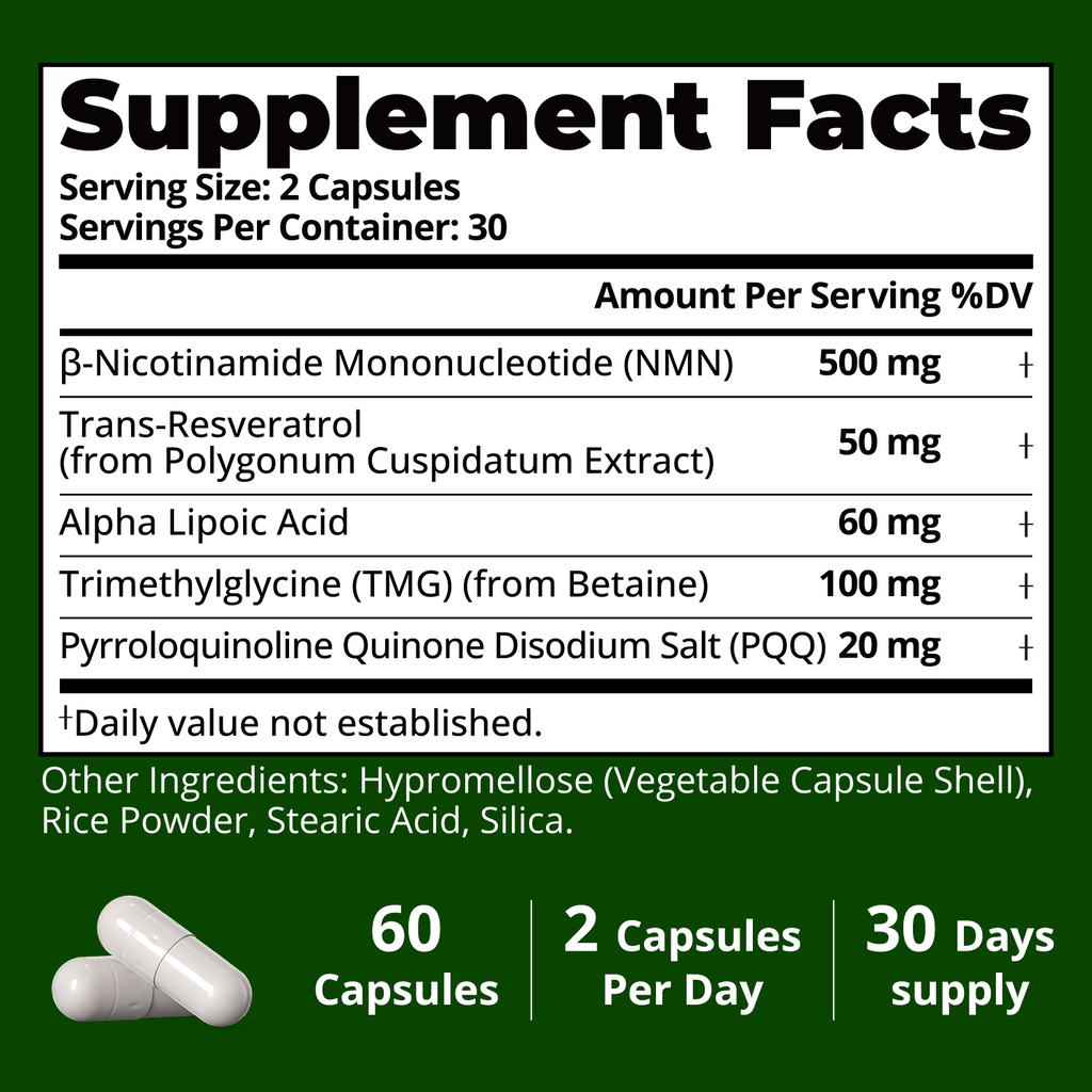 NAD Supplement with Resveratrol